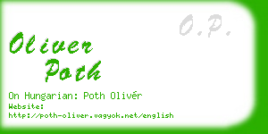 oliver poth business card