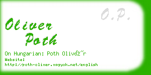 oliver poth business card